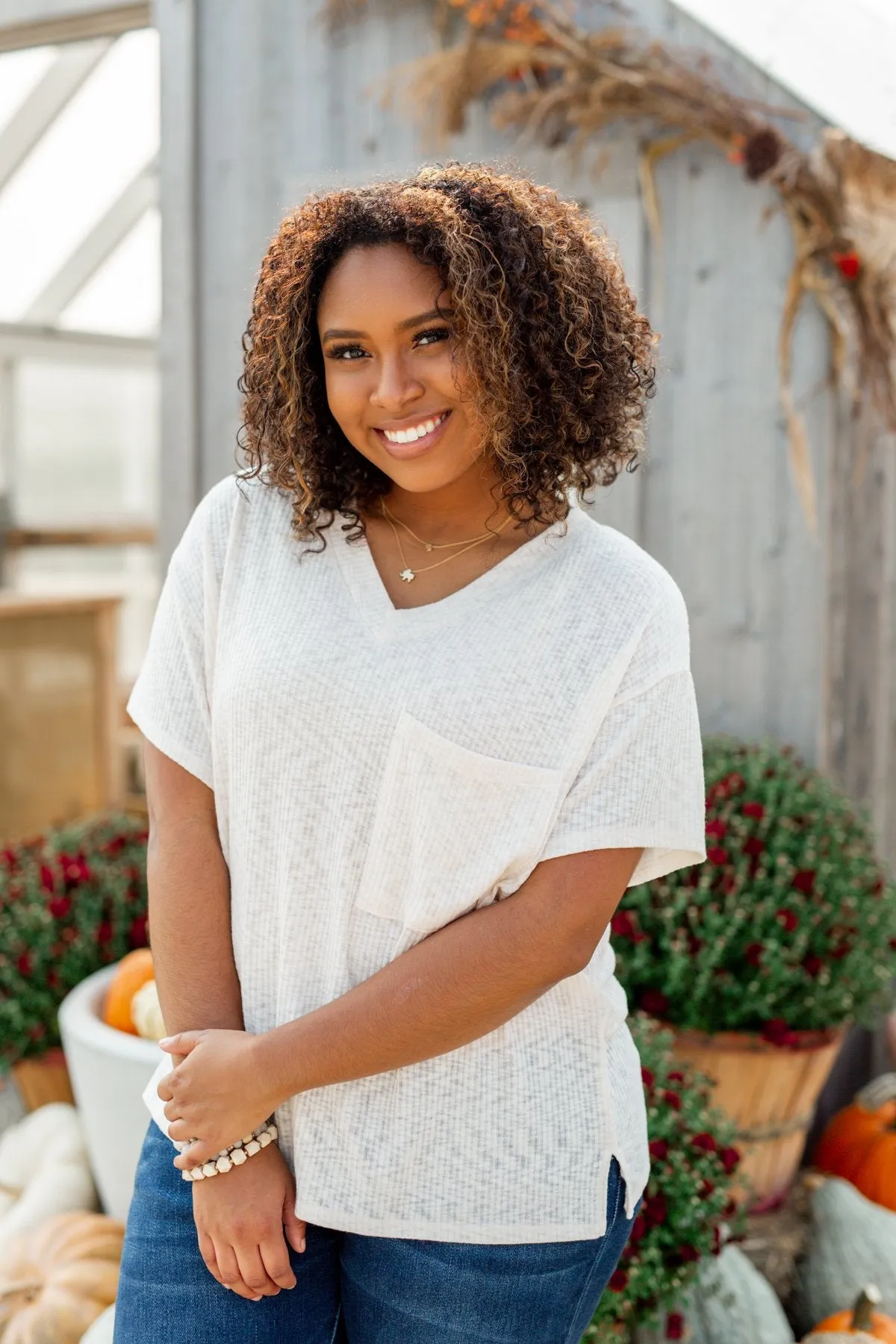 One Step Closer Lightweight Top- Cream