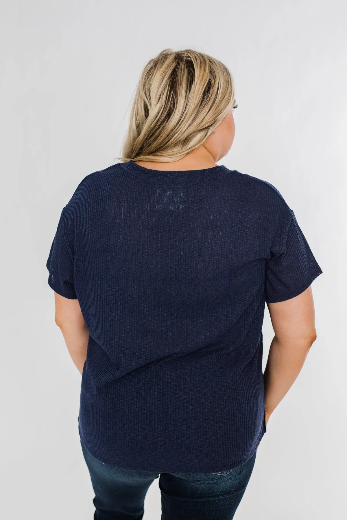 One Step Closer Lightweight Top- Navy