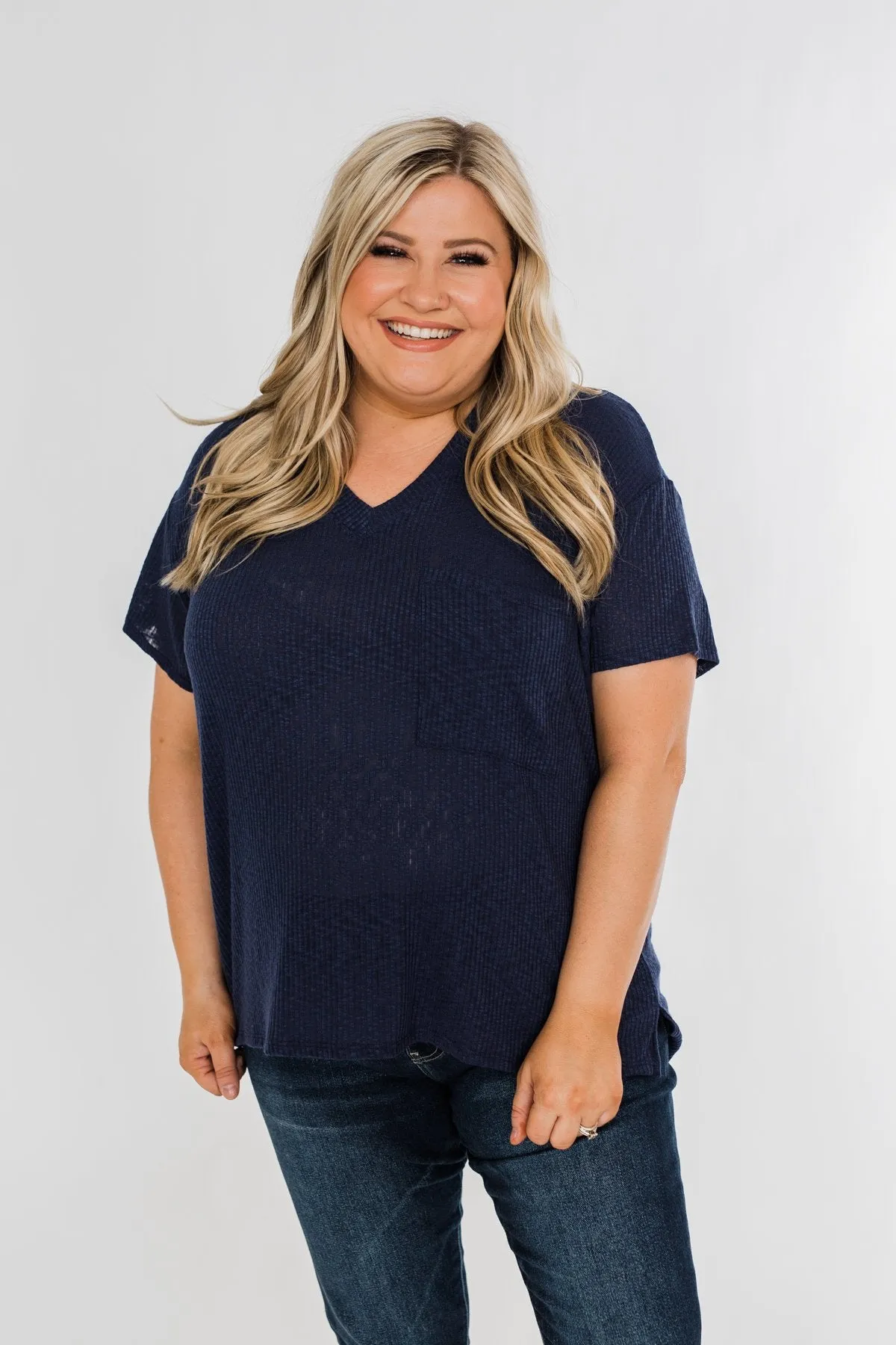 One Step Closer Lightweight Top- Navy