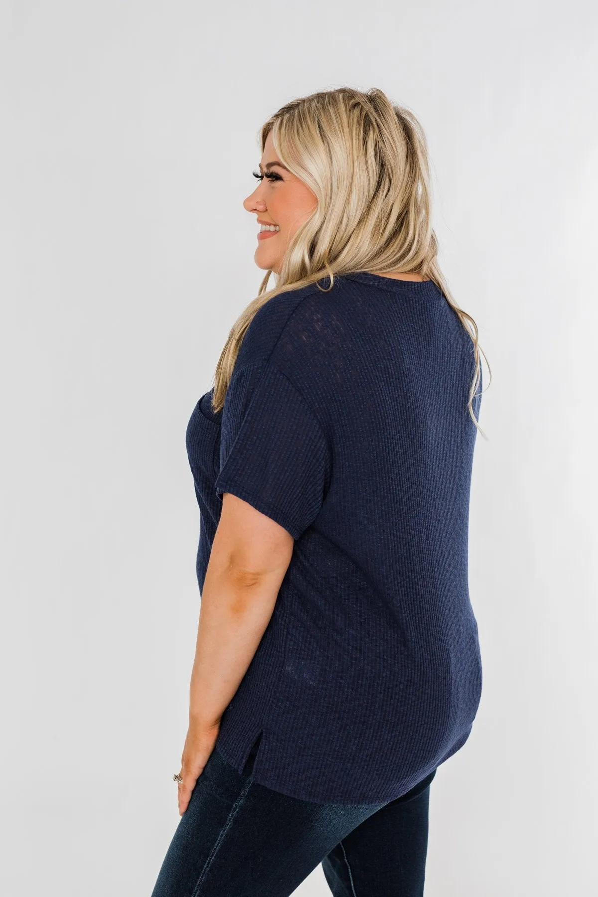 One Step Closer Lightweight Top- Navy