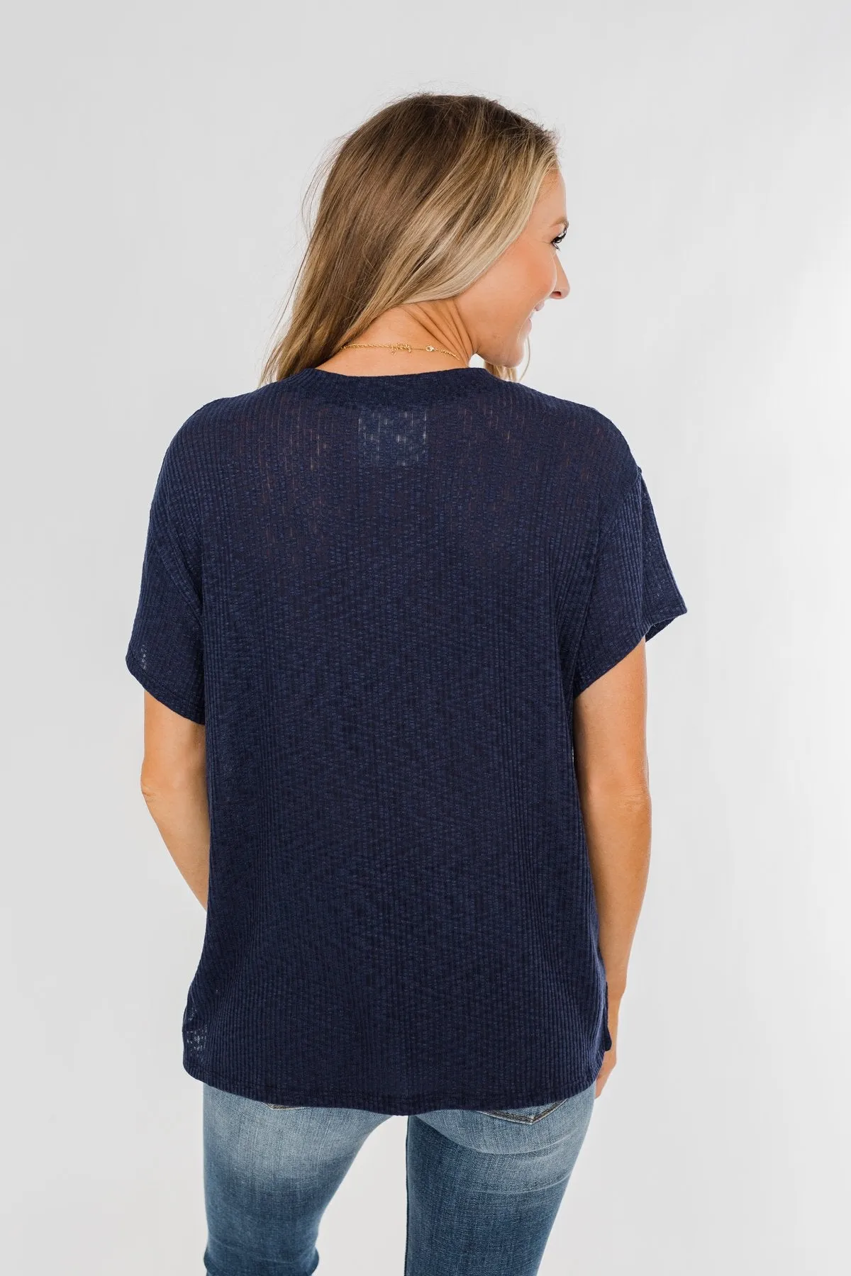 One Step Closer Lightweight Top- Navy