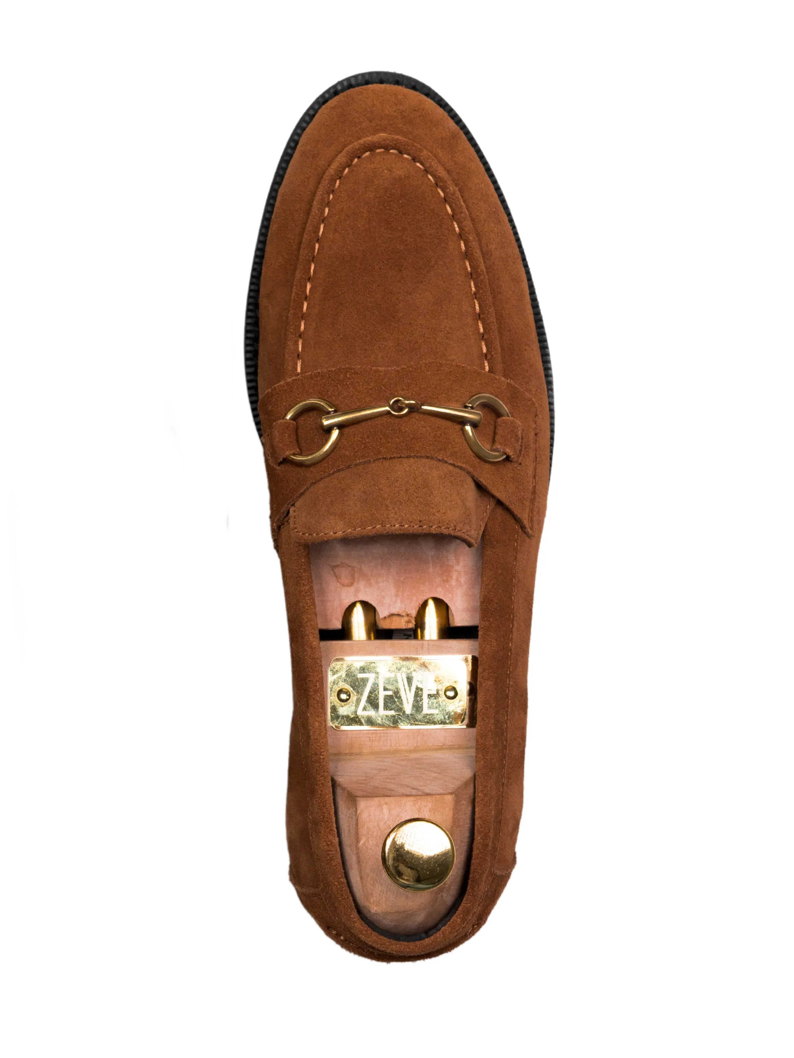 Penny Loafer Horsebit Buckle - Brown Suede Leather (Crepe Sole)