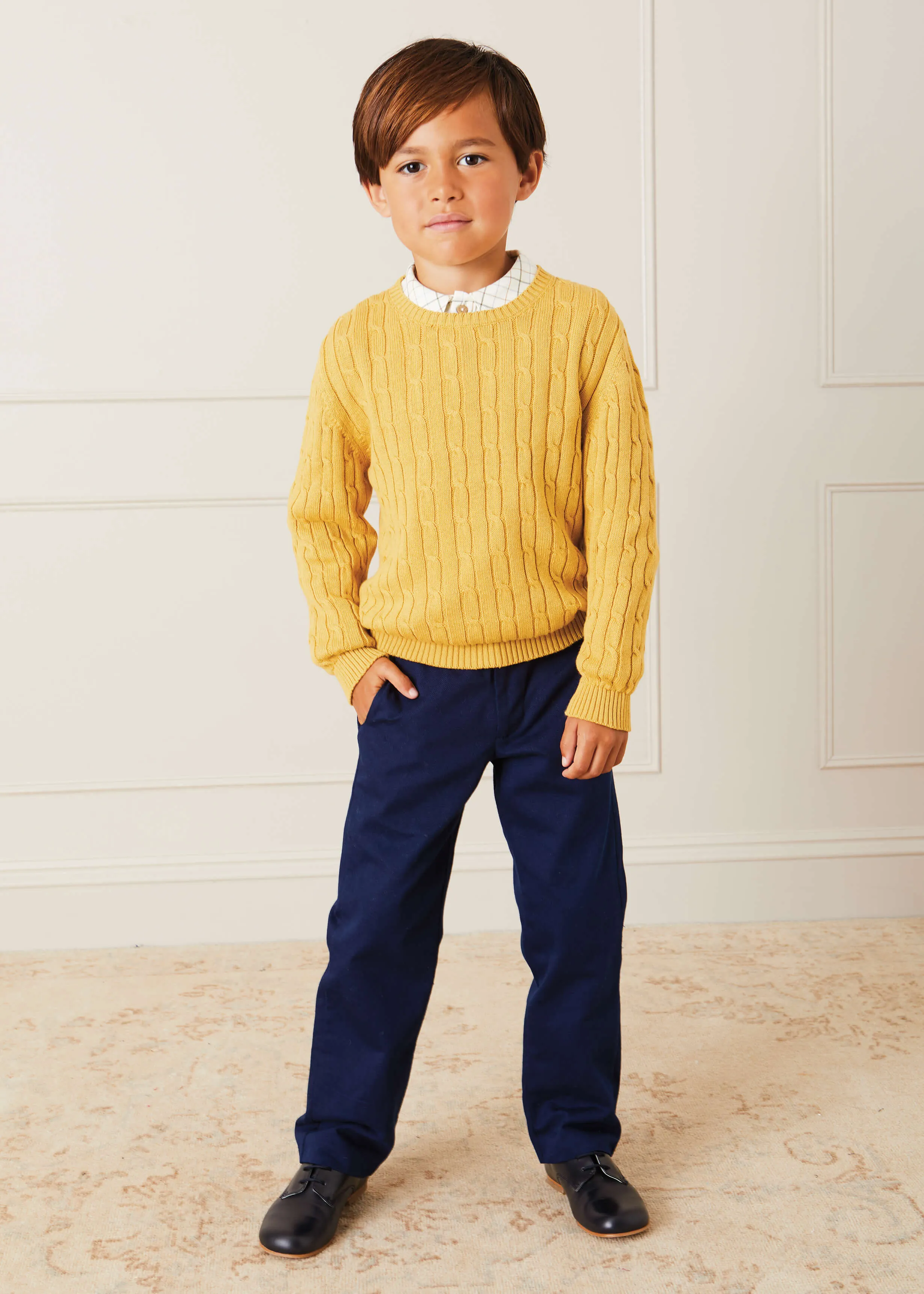 Pocket Detail Chino Trousers in Navy (4-10yrs)