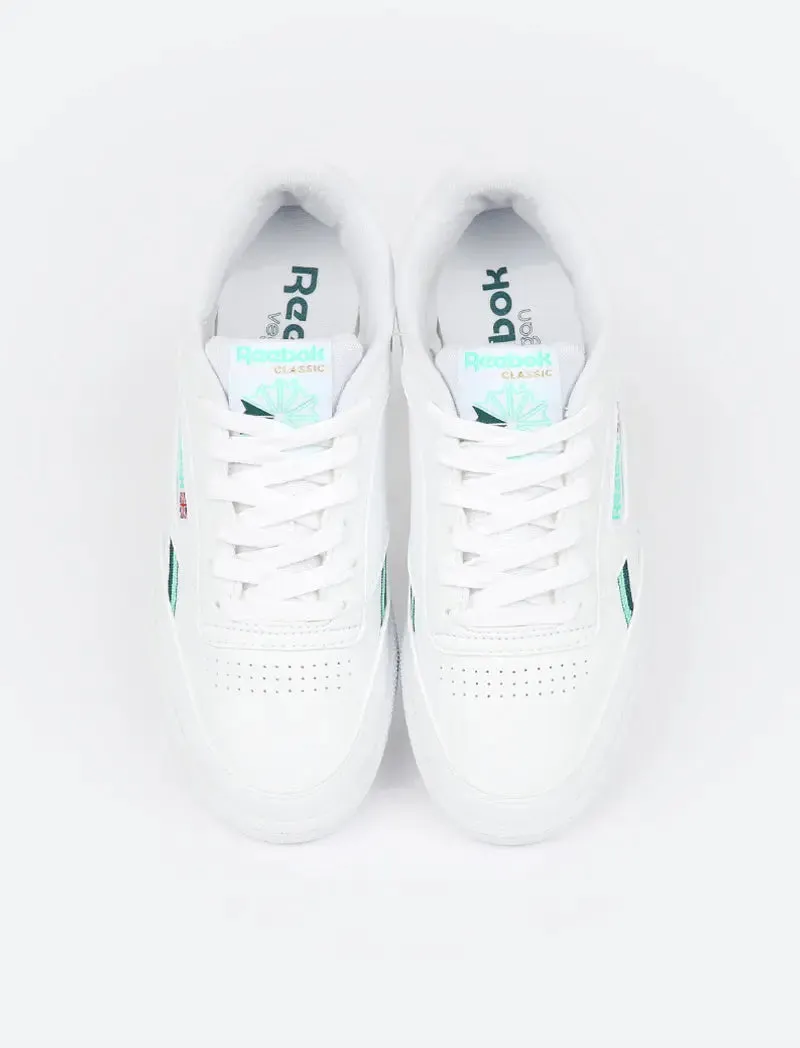 Reebok Womens Club C 85 Vegan Trainer Cloud White / Hint Mint / Midnight Pine