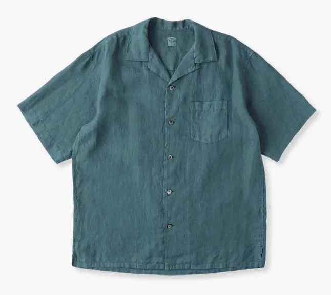 Ron Herman  |Button-down Linen Street Style Plain Short Sleeves