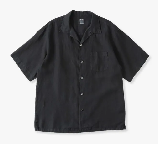 Ron Herman  |Button-down Linen Street Style Plain Short Sleeves