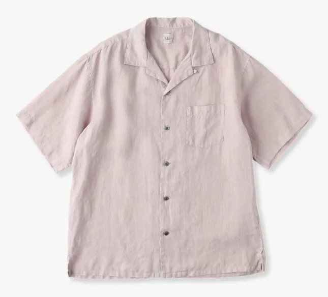 Ron Herman  |Button-down Linen Street Style Plain Short Sleeves