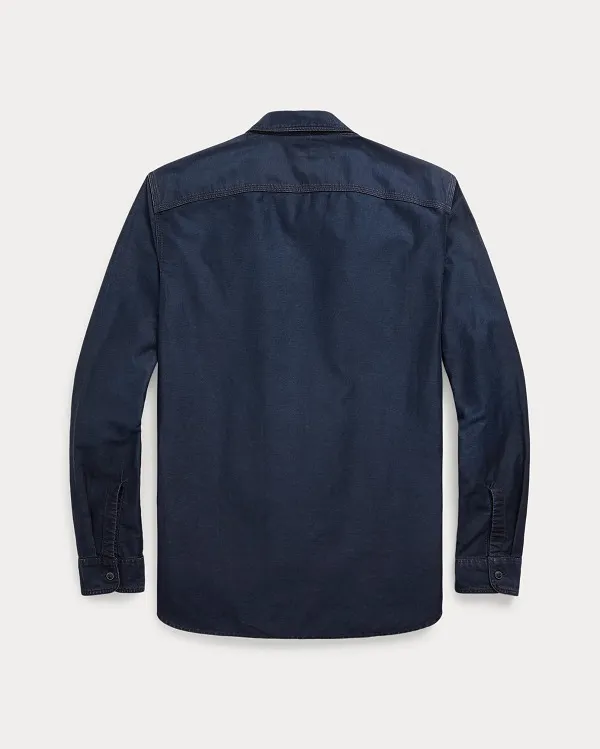 RRL  |Button-down Blended Fabrics Street Style Long Sleeves Plain