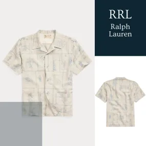 RRL  |Button-down Linen Street Style Cotton Short Sleeves