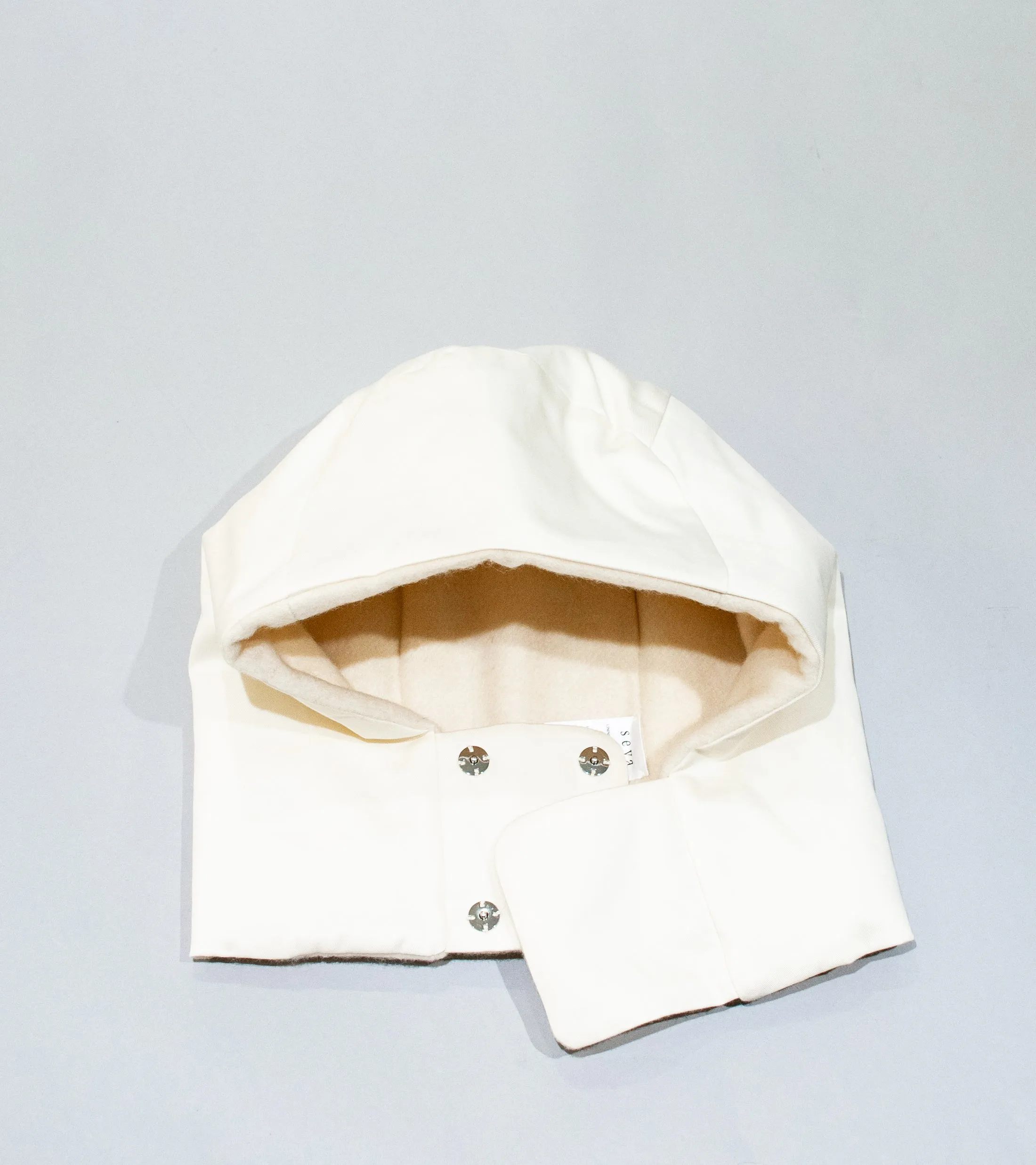 Seya 'Wool Quilted Hood' (Snow Dense Cotton Twill)