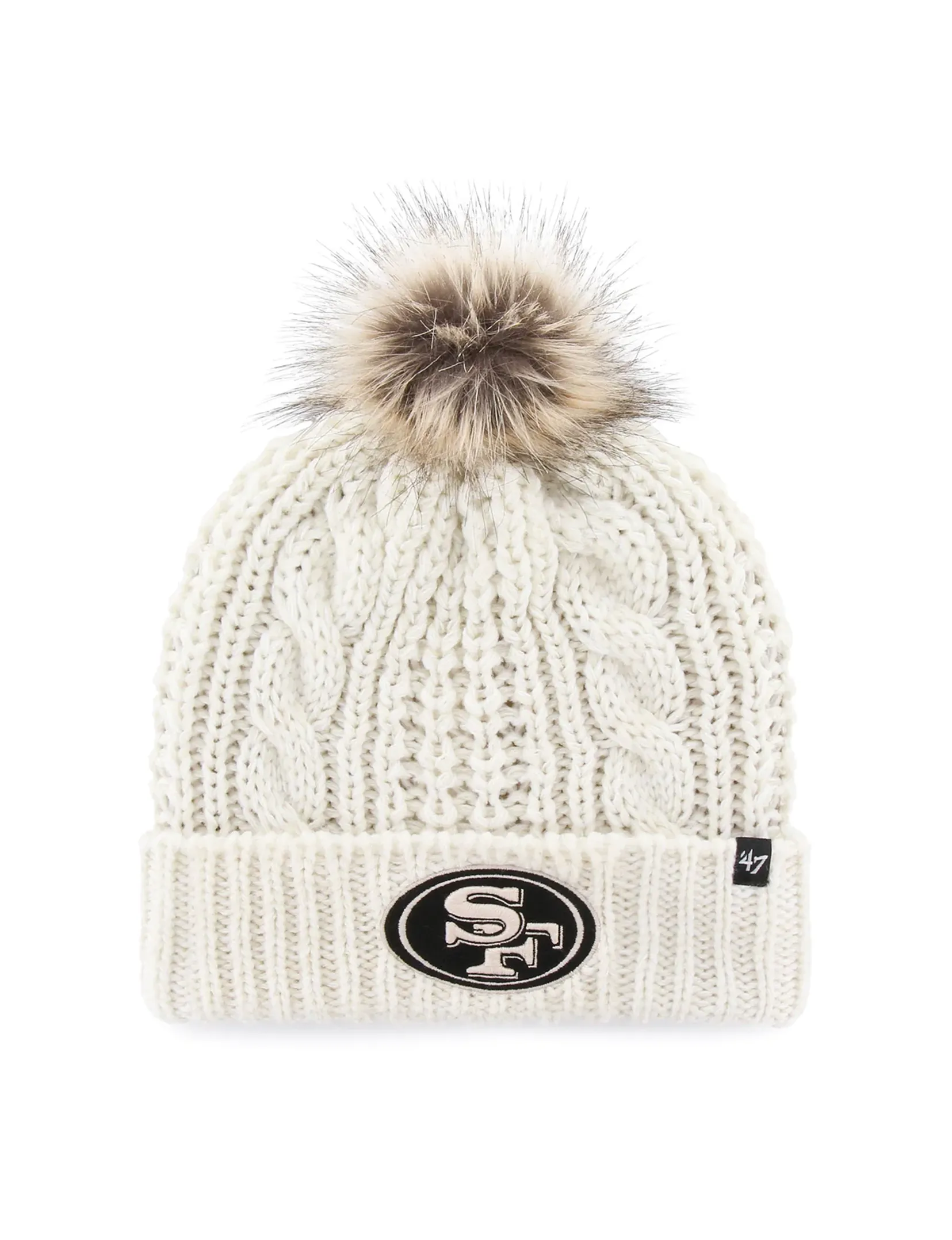 SF 49ers Meeko Cuff Knit Beanie, White