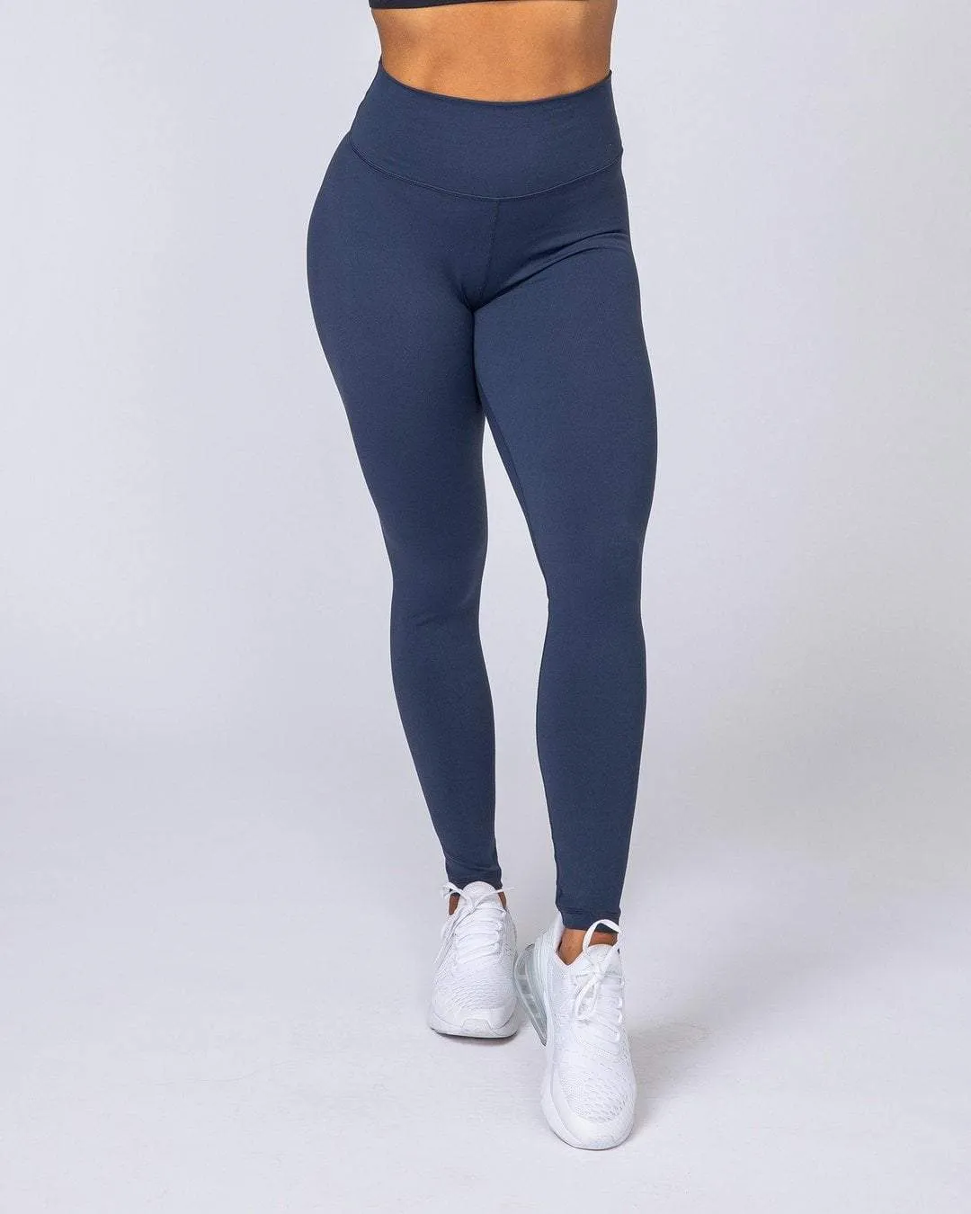 Signature Scrunch Ankle Length Leggings - Navy