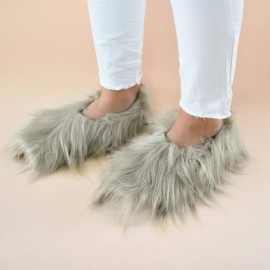 SLIPPER FAUX FUR BALLERINAS