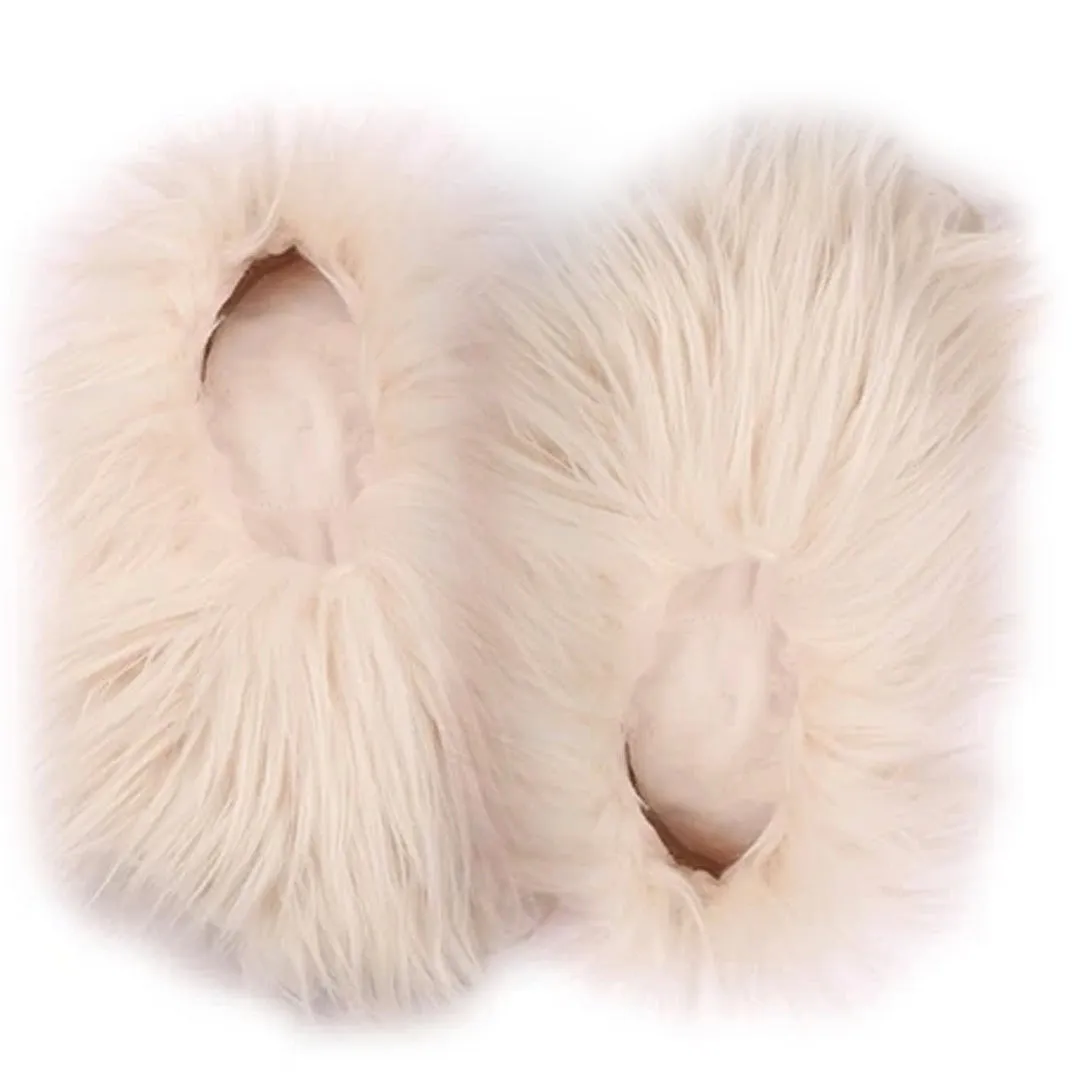 SLIPPER FAUX FUR BALLERINAS