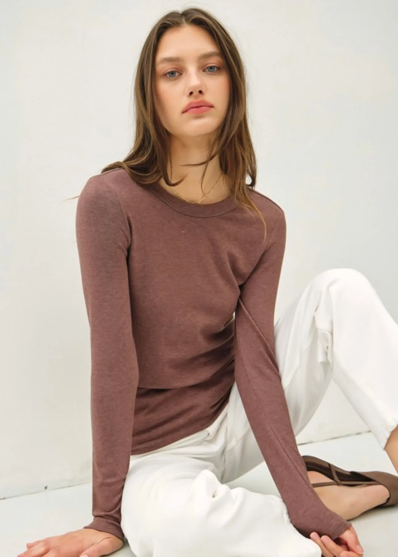 Soft Layering Basic Long Sleeve Tops - 4 Colors!