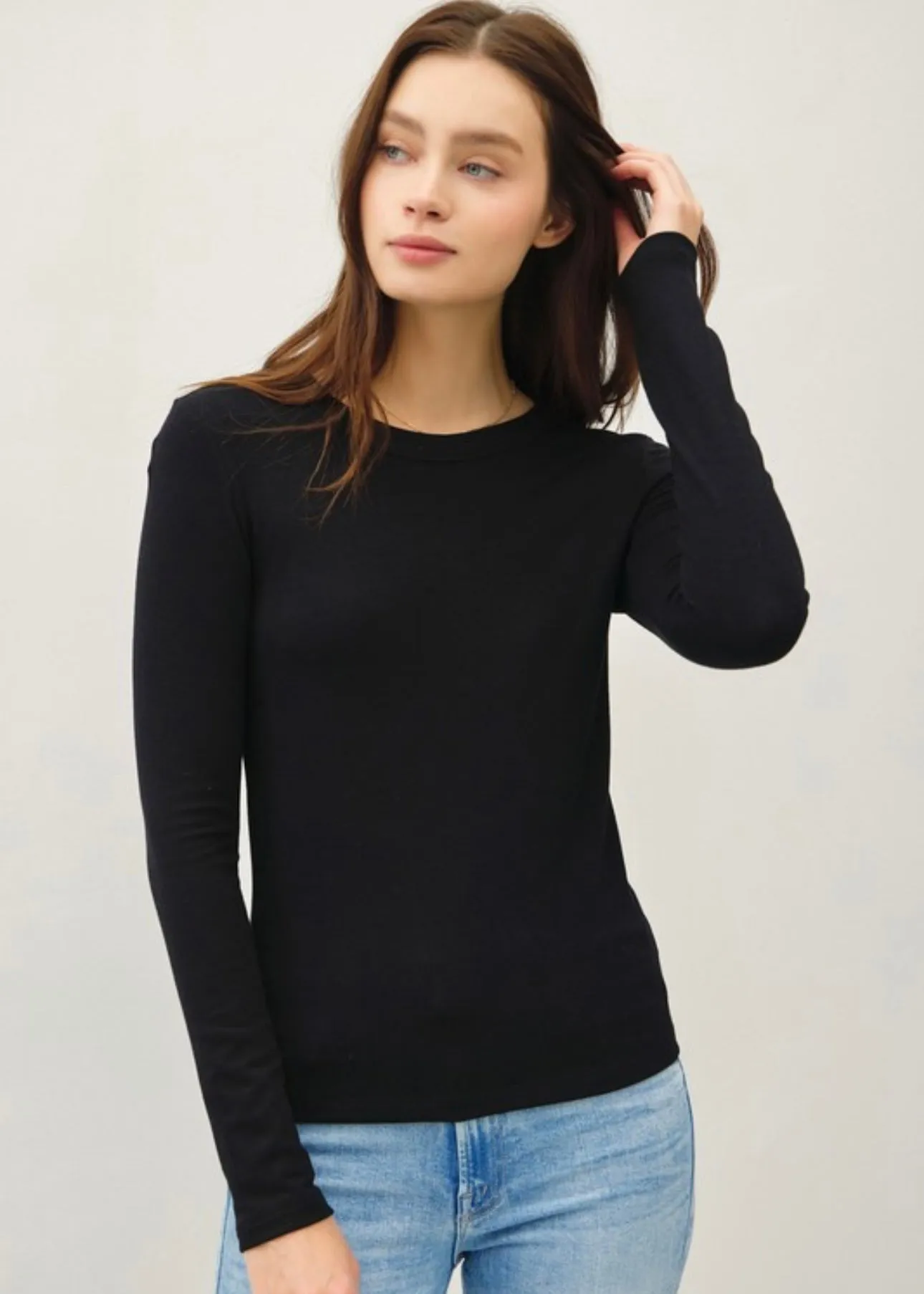 Soft Layering Basic Long Sleeve Tops - 4 Colors!