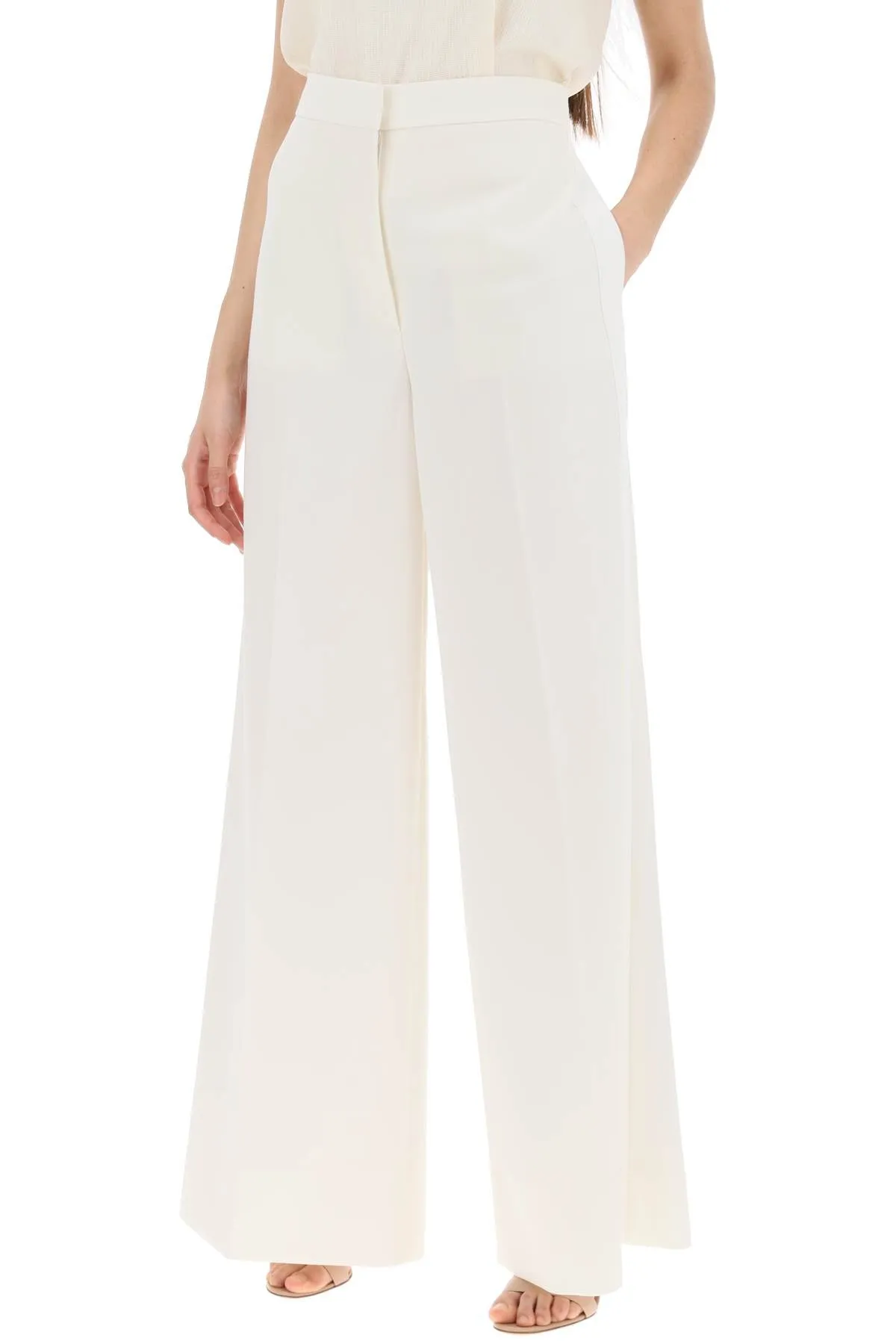 Stella mccartney tailored wool trousers 640194 3DU655 CHALK