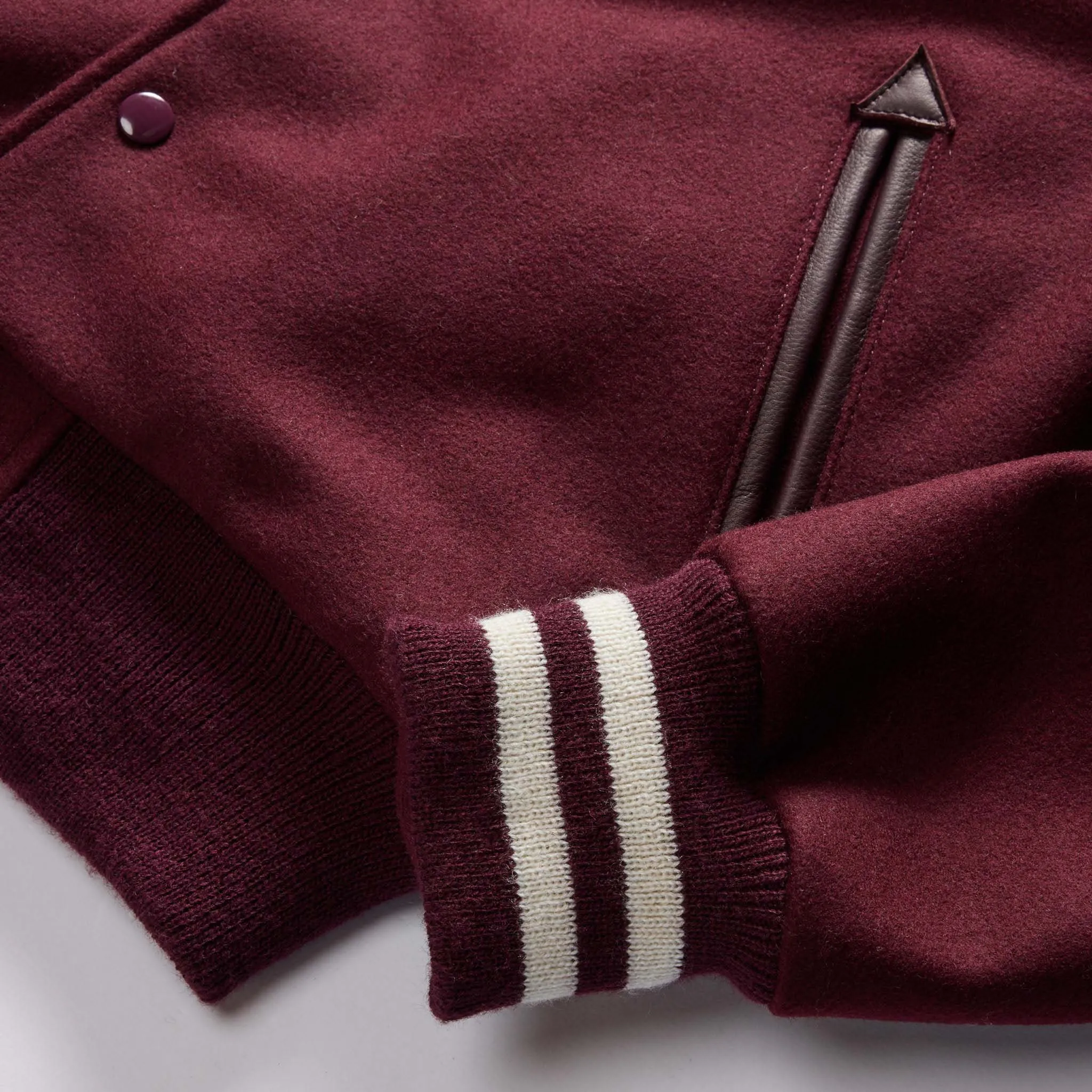 The Golden Bear Snap Bomber in Port Wool