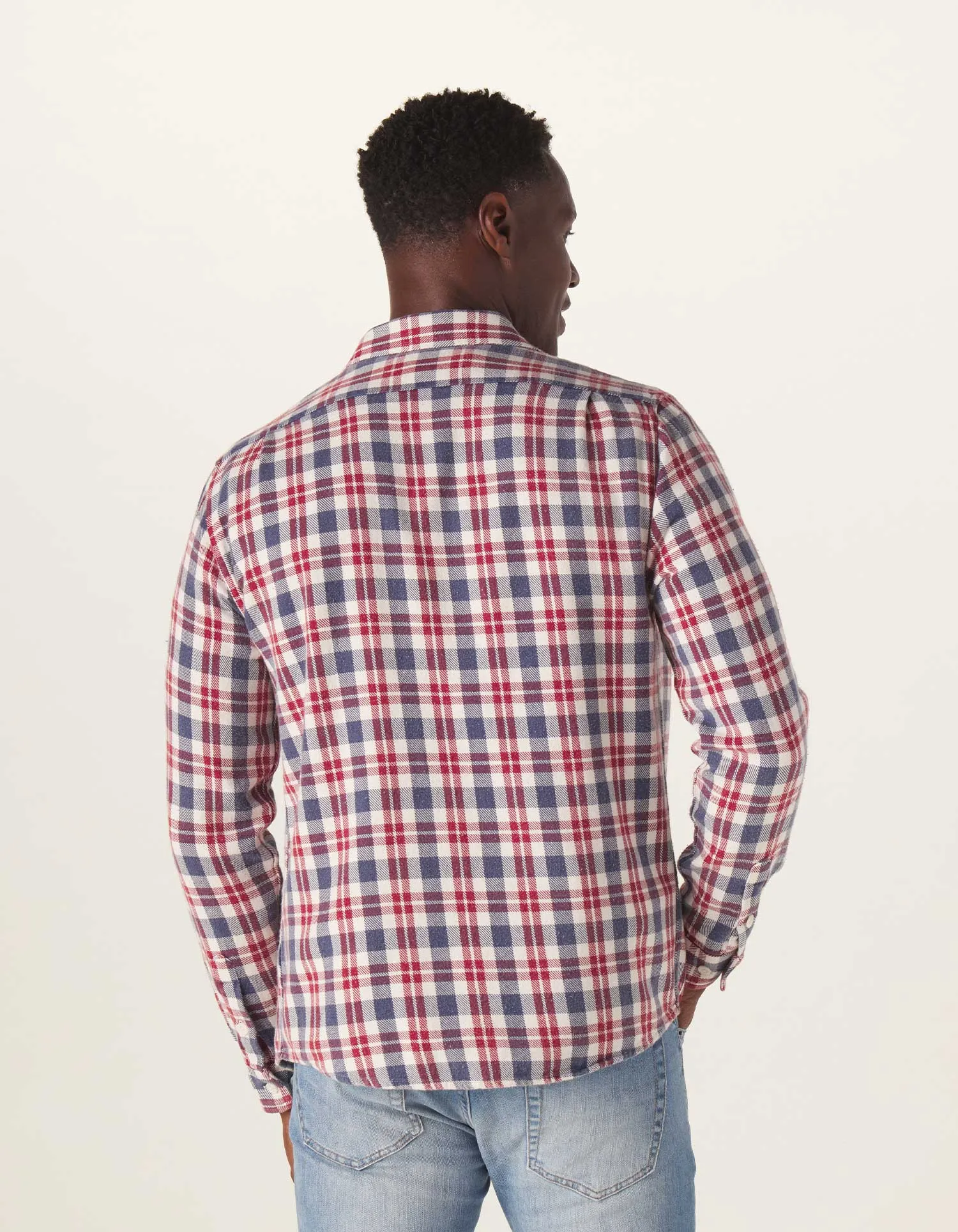 The Normal Brand Mountail Overshirt - White Plaid