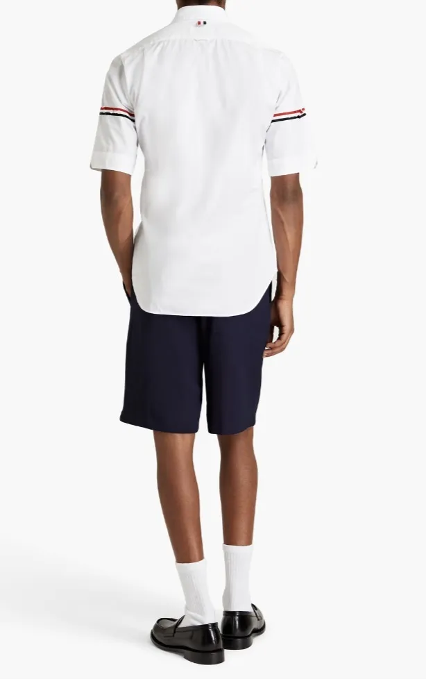 THOM BROWNE  |Button-down Street Style Plain Cotton Short Sleeves