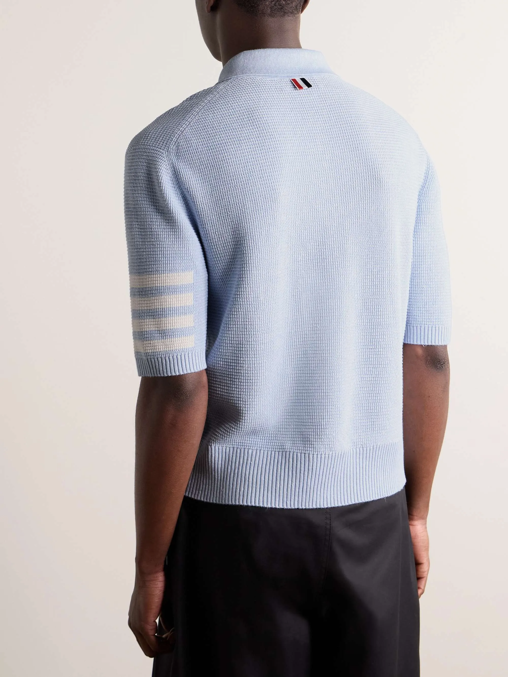 THOM BROWNE  |Button-down Stripes Unisex Street Style Cotton Short Sleeves