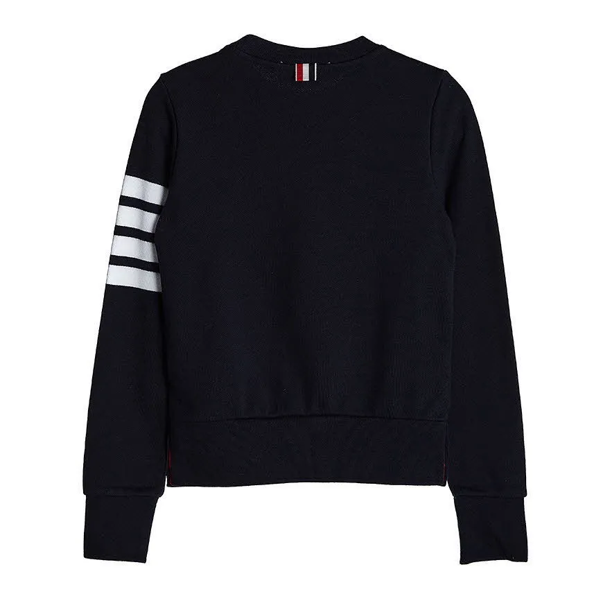 THOM BROWNE  |Crew Neck Stripes Street Style Long Sleeves Plain Logo