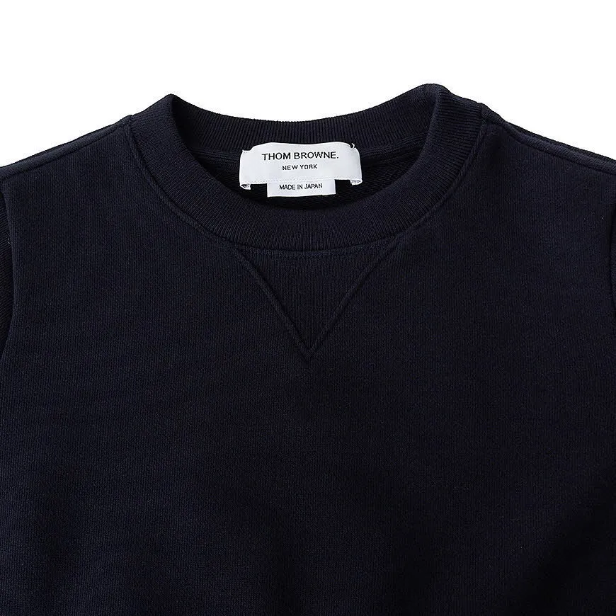 THOM BROWNE  |Crew Neck Stripes Street Style Long Sleeves Plain Logo