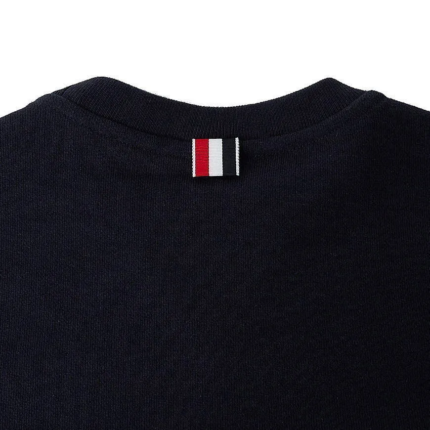 THOM BROWNE  |Crew Neck Stripes Street Style Long Sleeves Plain Logo