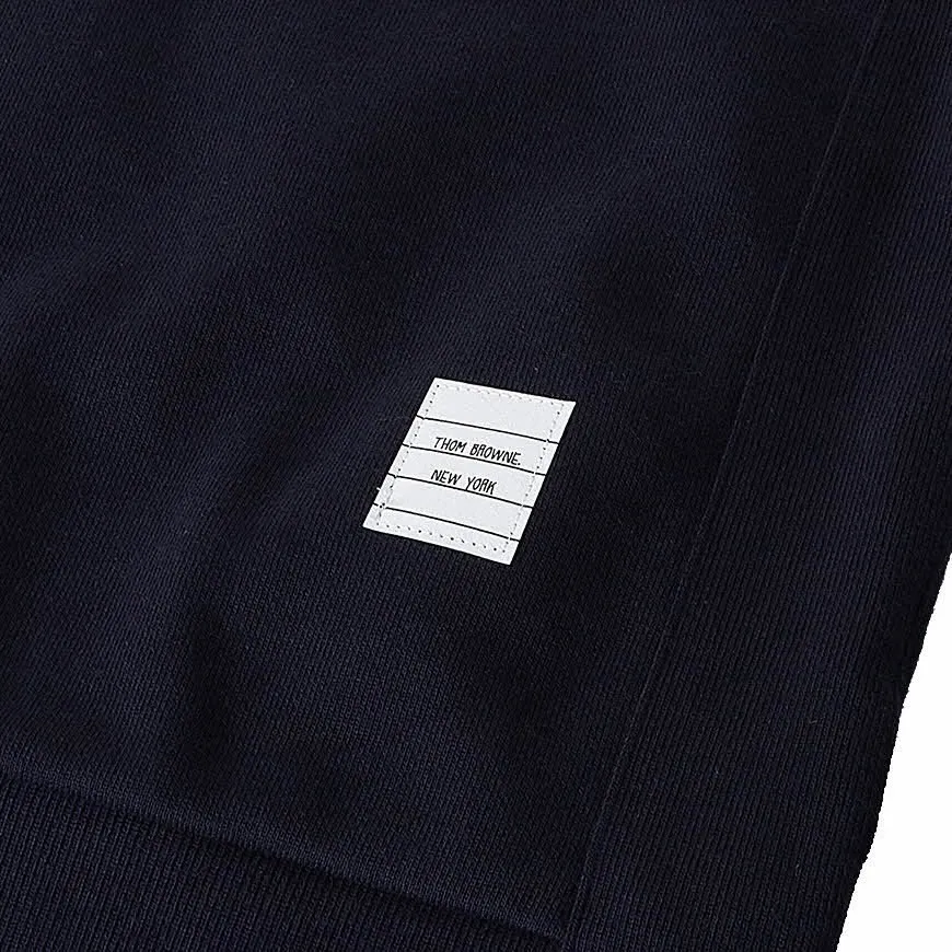 THOM BROWNE  |Crew Neck Stripes Street Style Long Sleeves Plain Logo