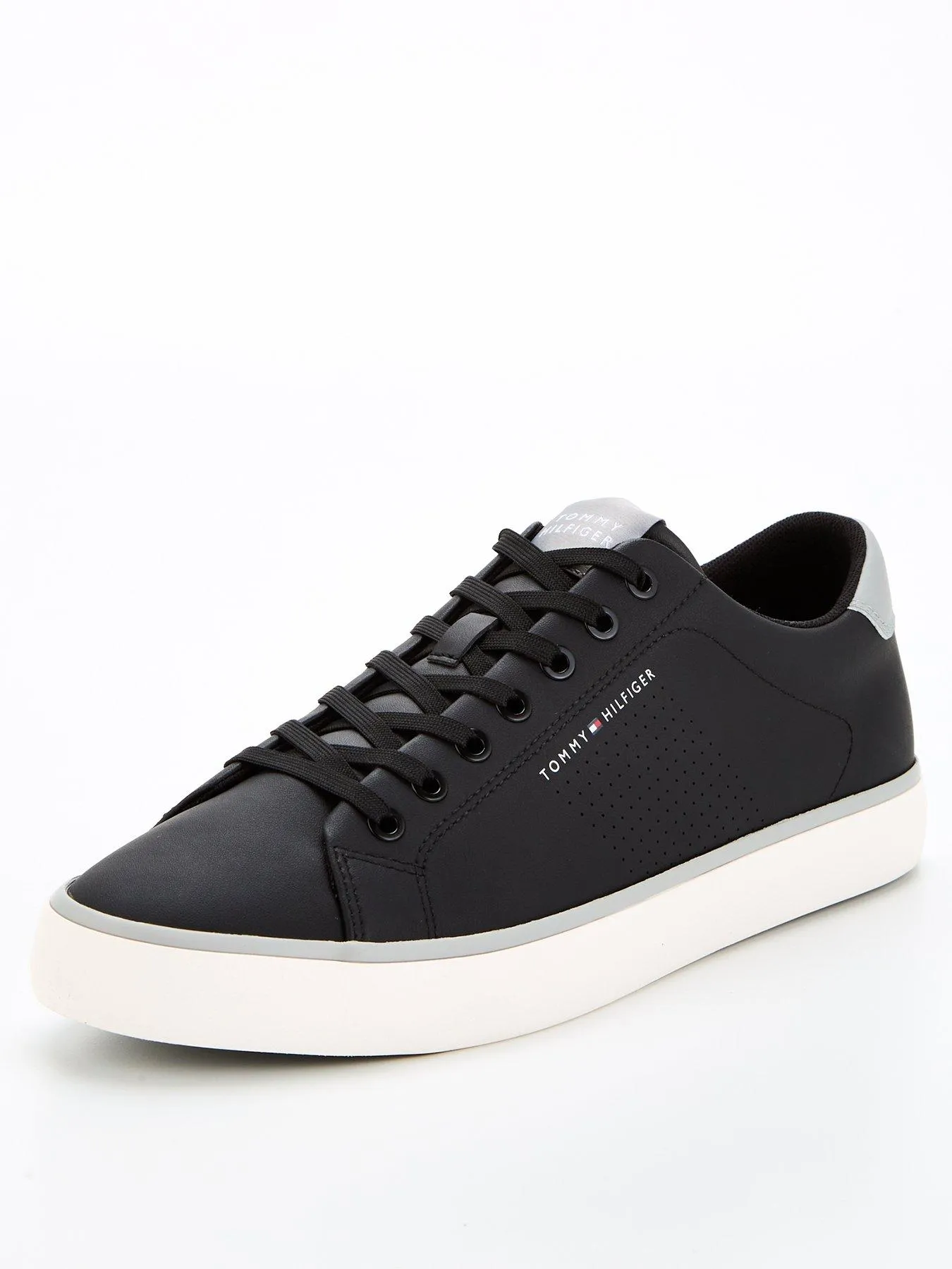 Tommy Hilfiger Hi Vulcanised Perforated Sneaker - Black