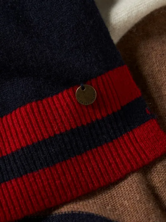 Tricolor wool scarf