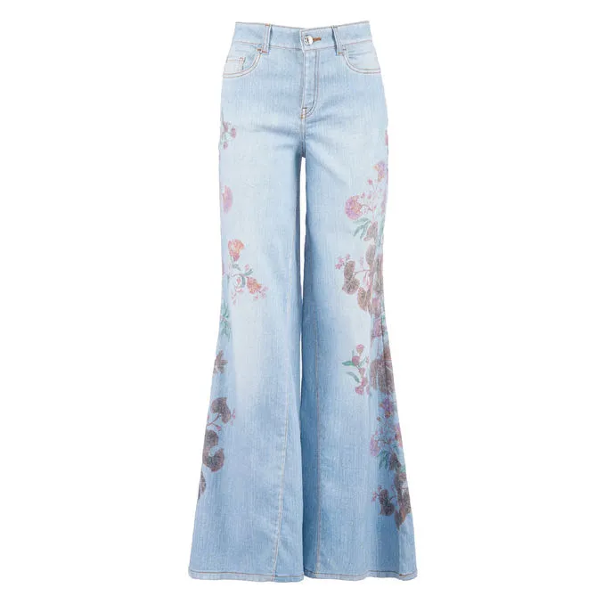 TROUSERS SLOT Woman Light Blue 