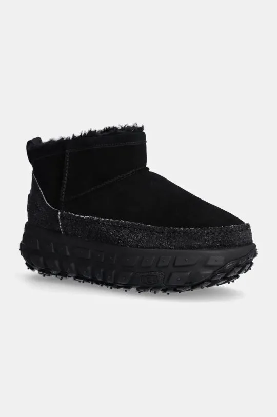 UGG suede snow boots Venture Daze Ultra Mini black color 1158200-BBLC