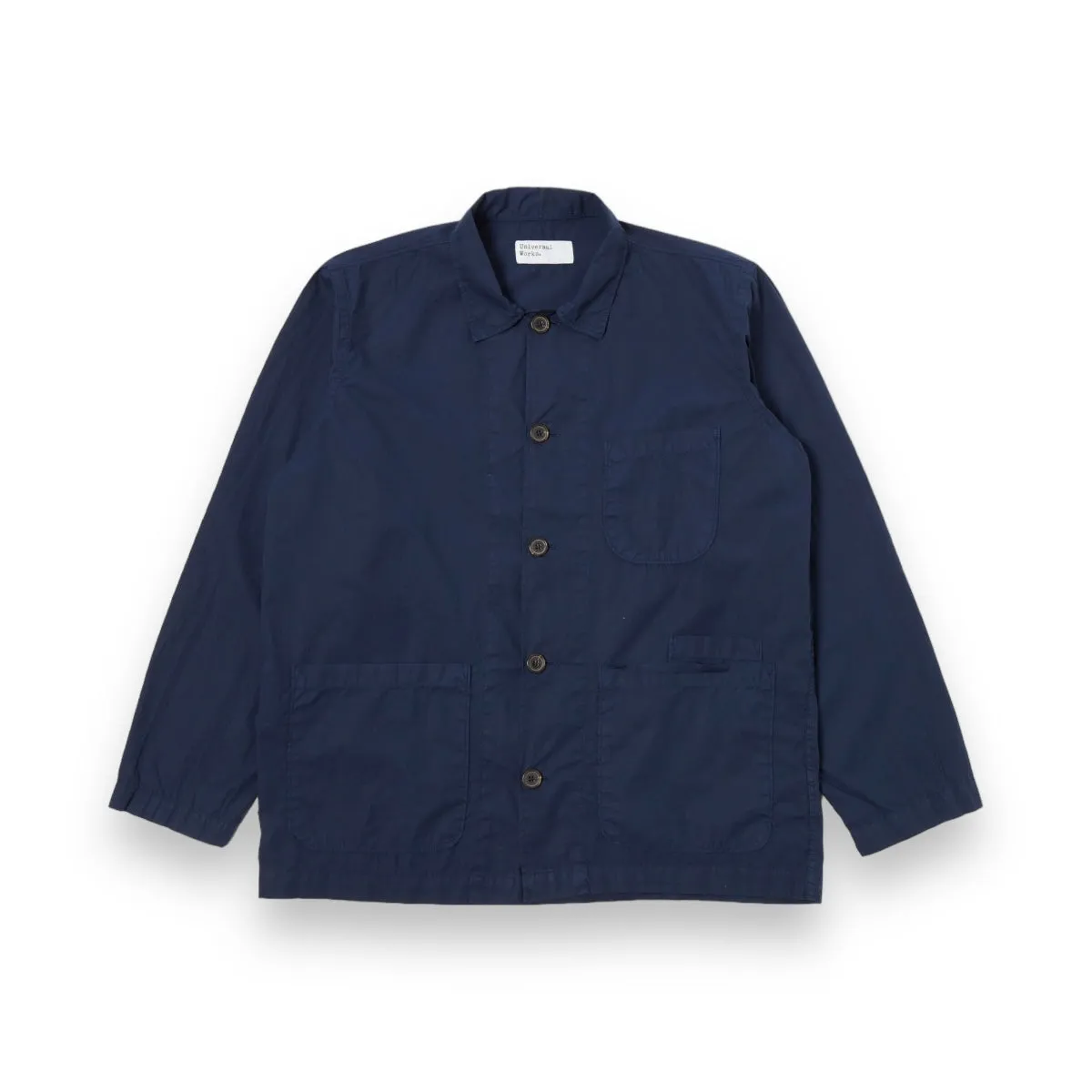 Universal Works Bakers Overshirt 30680 organic fine poplin navy