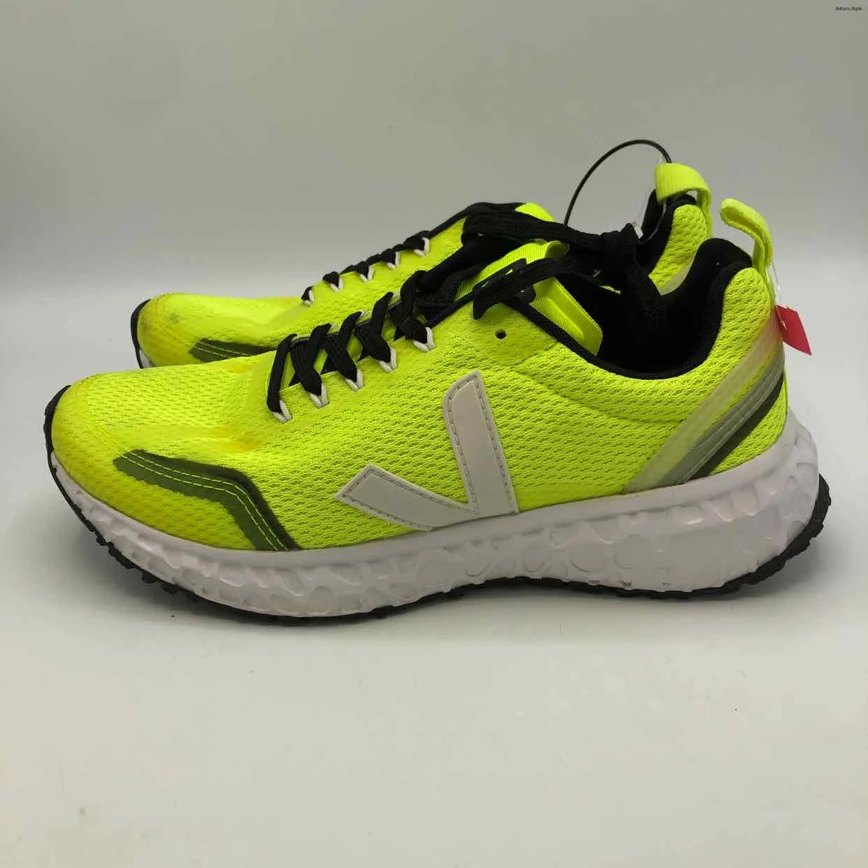 VEJA Neon Yellow Black & White Sneaker Shoe Size 7 Shoes