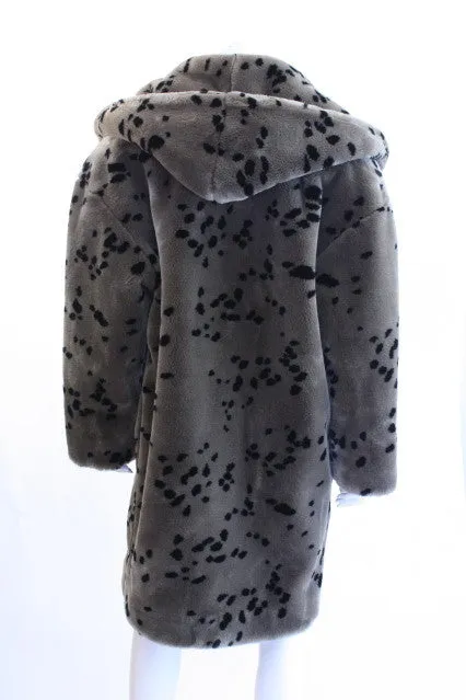 Vintage 80's Animal Print Faux Fur Coat