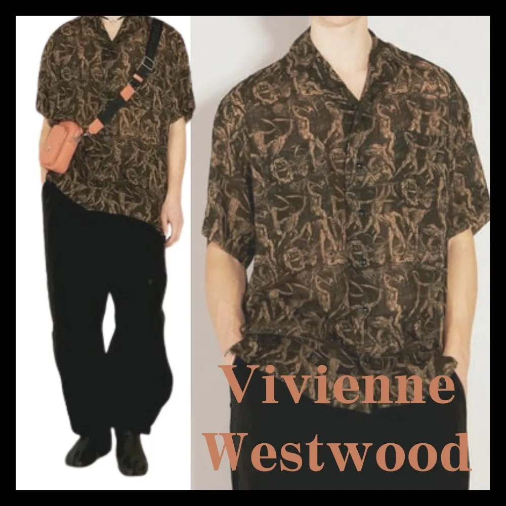 Vivienne Westwood  |Button-down Monogram Unisex Blended Fabrics Street Style