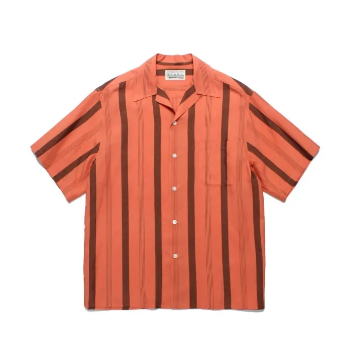 WACKO MARIA  |Button-down Stripes Street Style Bi-color Plain