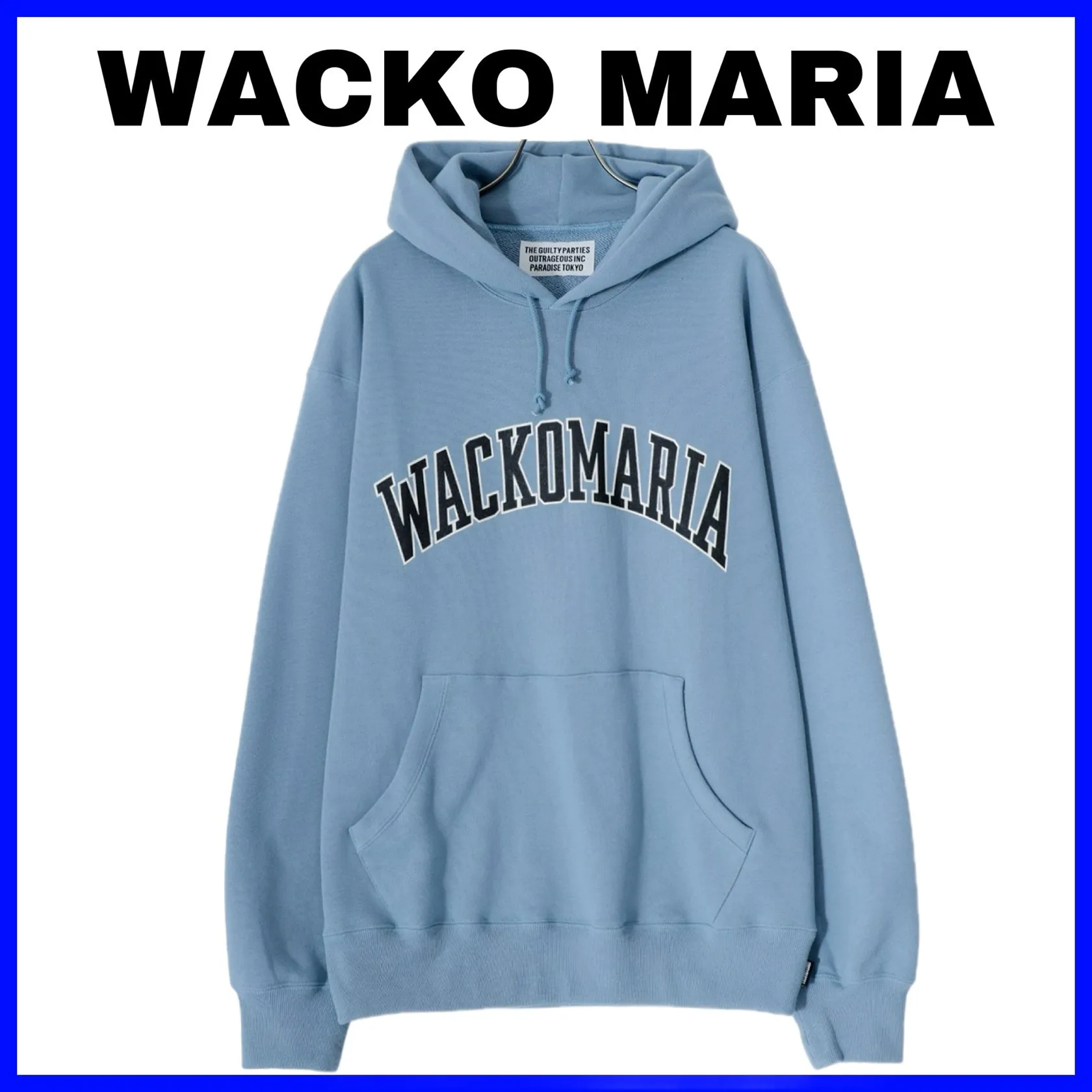 WACKO MARIA  |Street Style Long Sleeves Plain Cotton Oversized Logo