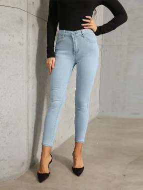 Women High Waisted Skinny Denim Jeans