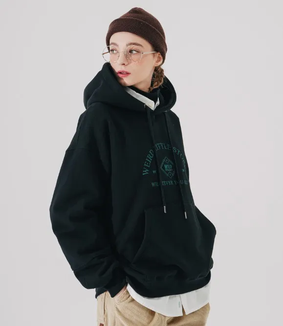 WV PROJECT  |Unisex Street Style Long Sleeves Cotton Oversized Logo