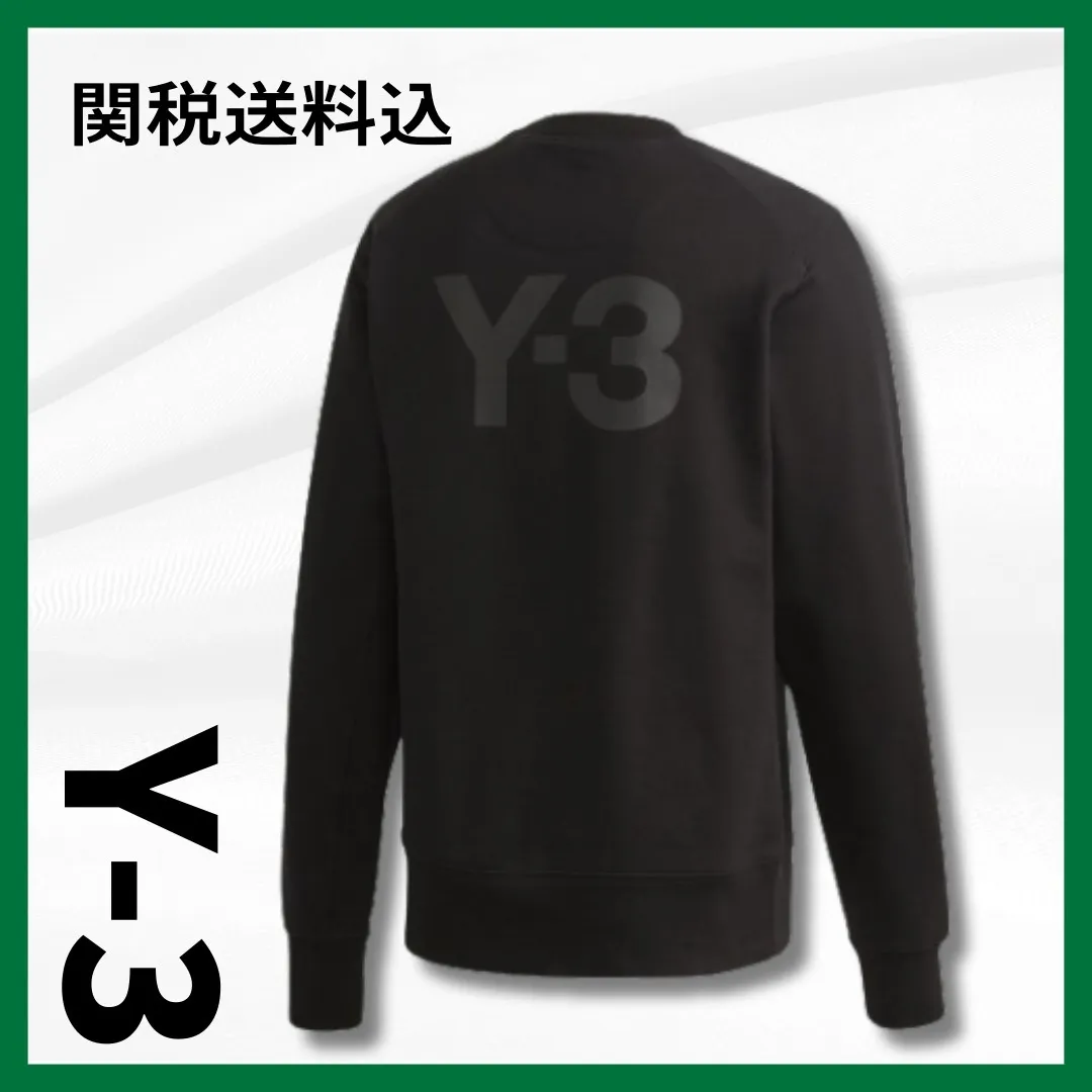 Y-3  |Crew Neck Unisex Street Style Long Sleeves Plain Cotton Logo